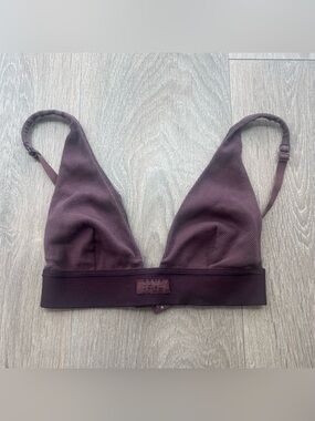 Skims Brown Triangle Plunge Bralette